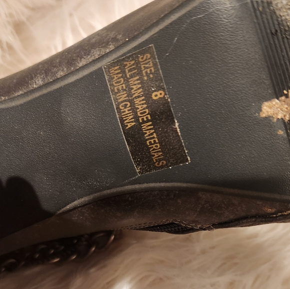 BKE Sole Silver Quincy Chain Ankle Boots 8 - Picture 9 of 9